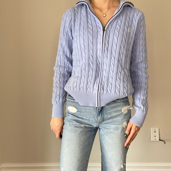 Polo cable knit zip up - Picture 4 of 4